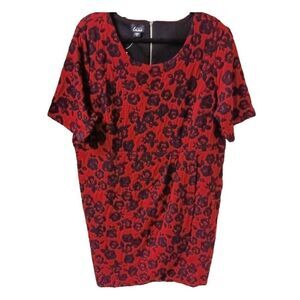EMMA Plus Size Floral wrap dress
